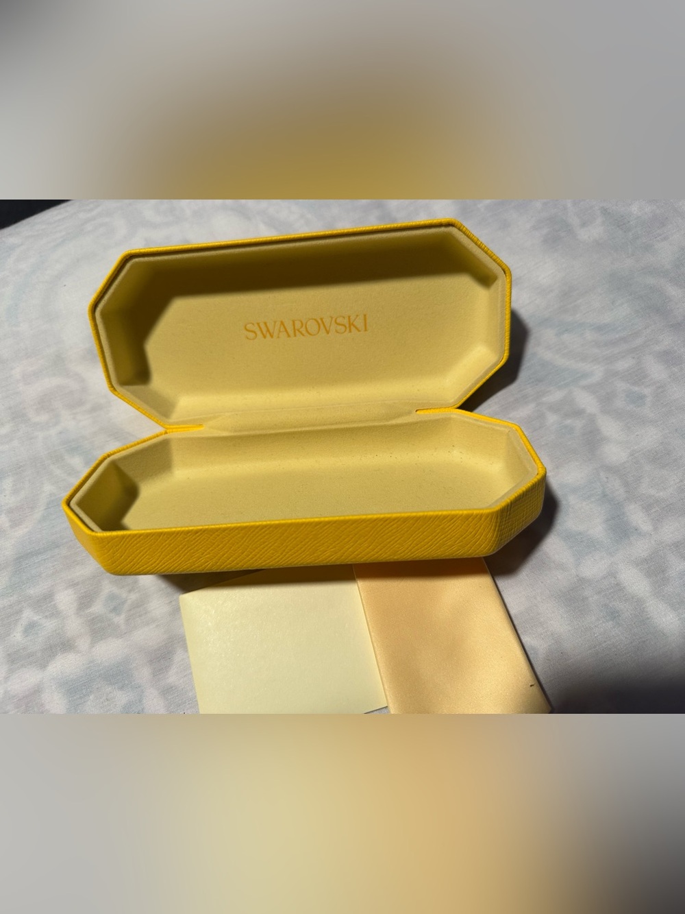 Swarovski Yellow hard shell glasess case